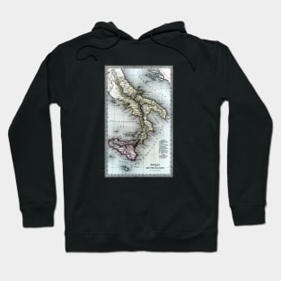 1835 Map of the Kingdom of the Two Sicilies Hoodie